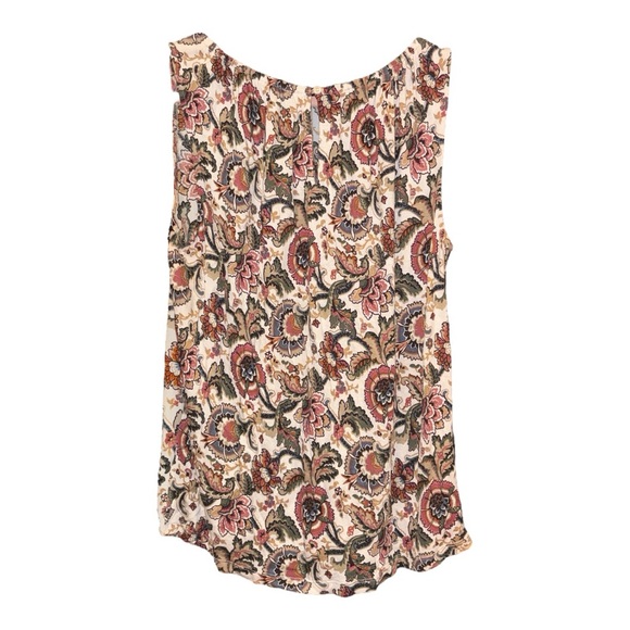Loft Outlet Botanical Sleeveless top w/elastic neckline. Size M AR15 - Picture 2 of 4